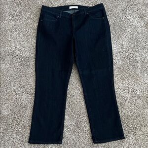 LOFT Women's Dark Blue Cropped Jeans